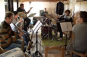eerste repetitie van het nieuwe Wintercircus orkest